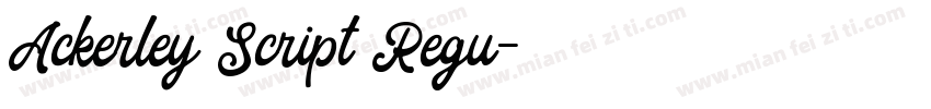 Ackerley Script Regu字体转换
